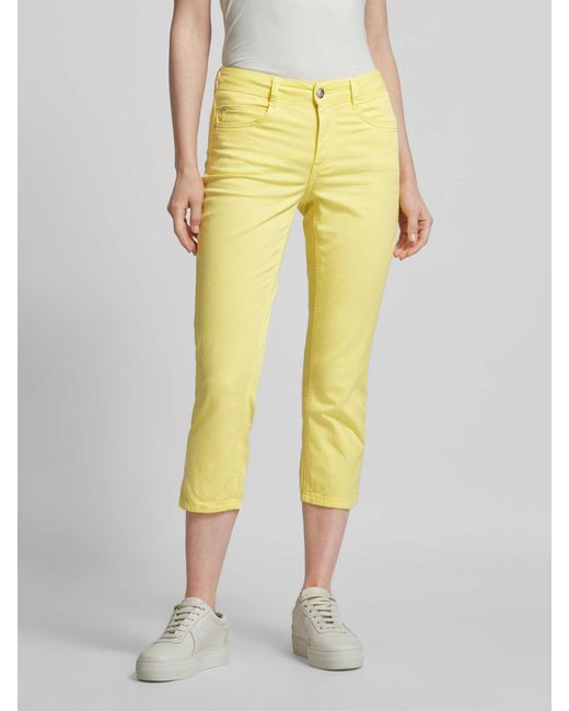 Ouí Yellow Slim Fit Jeans mit verkürztem Schnitt