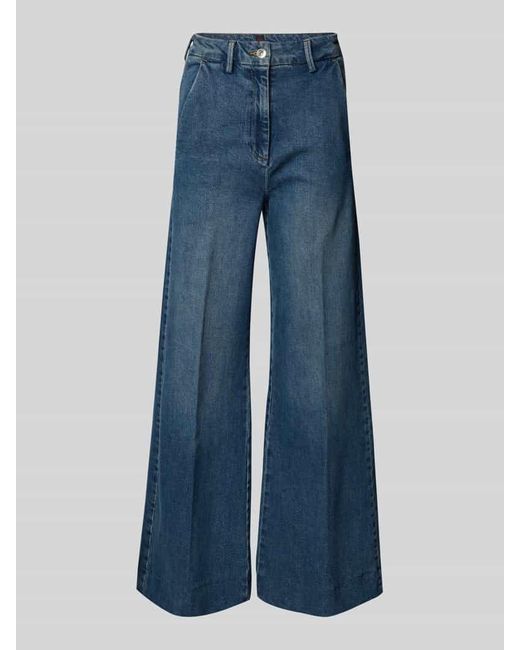 Stefanel Blue Wide Leg Jeans mit Eingrifftaschen