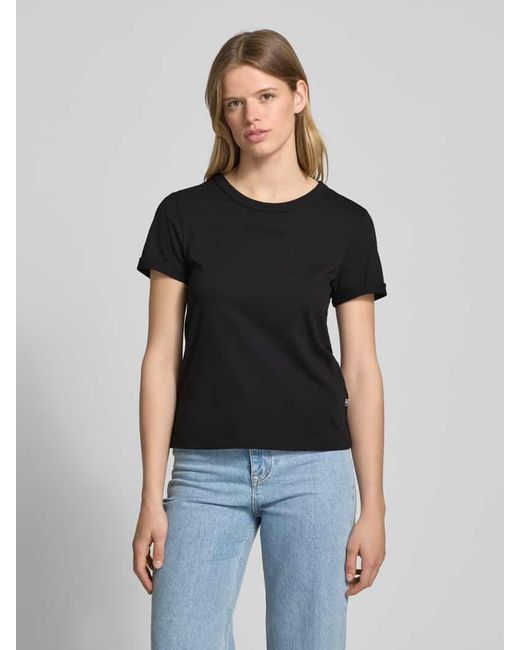 G-Star Black T-Shirt Mit Label-Stitching