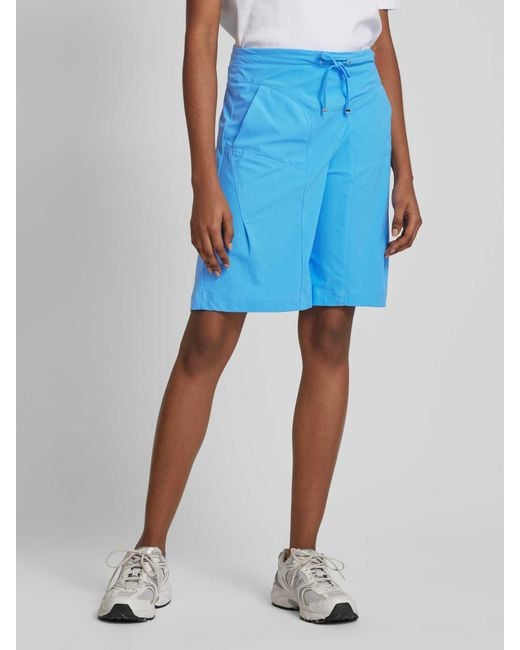RAFFAELLO ROSSI Blue Shorts in unifarbenem Design