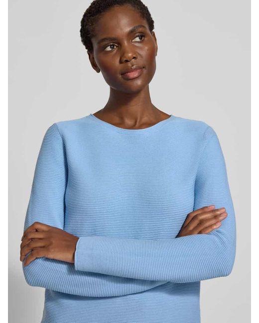 Tom Tailor Blue Regular Fit Pullover aus reiner Baumwolle