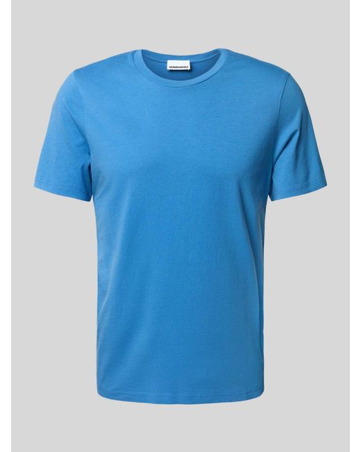 ARMEDANGELS Regular Fit T-Shirt Van Puur Katoen, Model 'Jaames' in het Blue voor heren