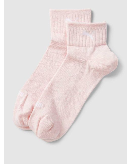 PUMA Pink Socken mit Logo-Print im 2er-Pack