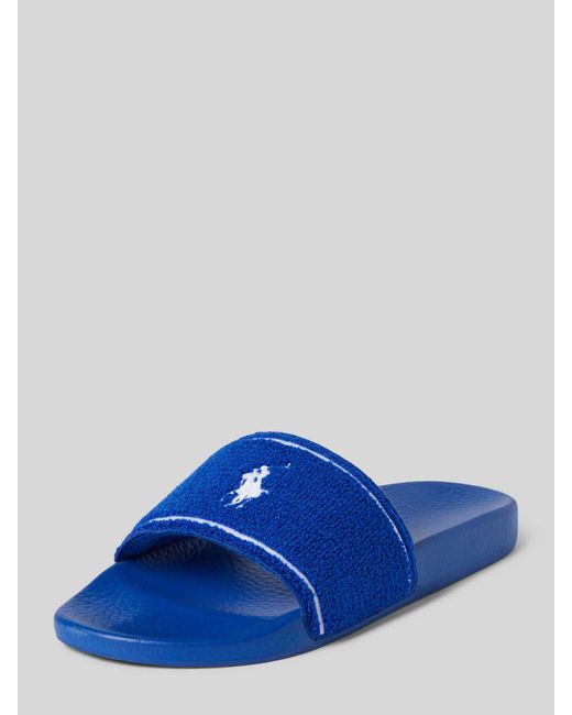 Polo Ralph Lauren Slippers Met Logostitching in het Blue voor heren