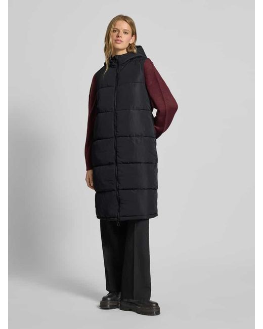 ONLY Black Regular Fit Steppweste mit Kapuze Modell 'ALINA'