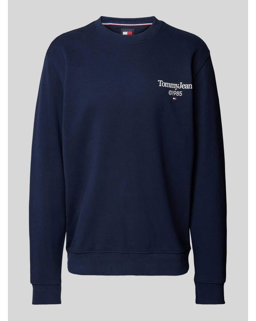 Tommy Hilfiger Sweatshirt Met Labelprint in het Blue voor heren