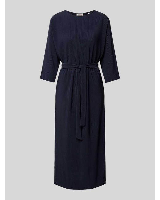 S.oliver Midi-jurk Met Plissévouwen in het Blue
