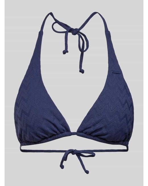 Roxy Blue Bikini-Oberteil mit Label-Badge