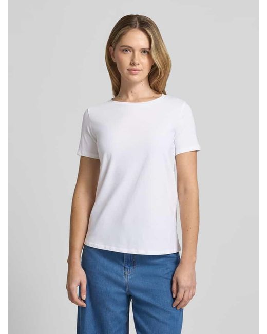 Weekend by Maxmara White Slim Fit T-Shirt aus Baumwoll-Mix Modell 'MULTIB'