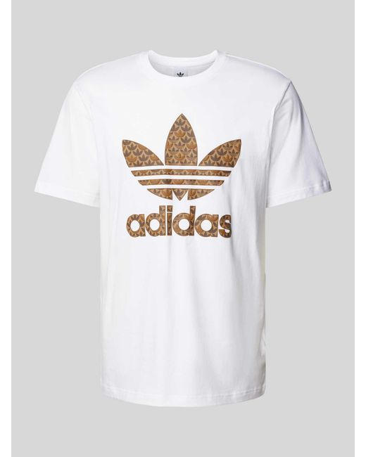 Adidas Originals T-Shirt mit Label-Print in White für Herren
