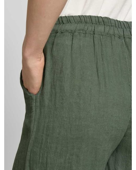 ZABAIONE Green Leinenhose mit Eingrifftaschen