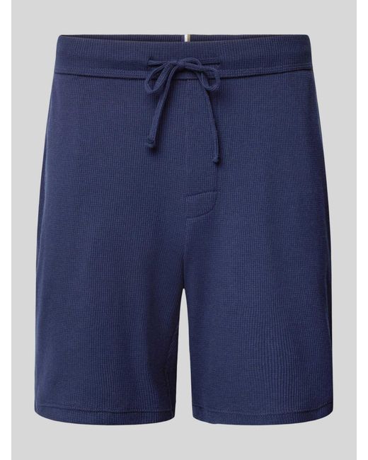 Christian Berg Men Regular Fit Sweatpants Met Structuurmotief in het Blue voor heren