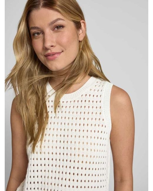 Smith & Soul White Stricktop mit Lochmuster