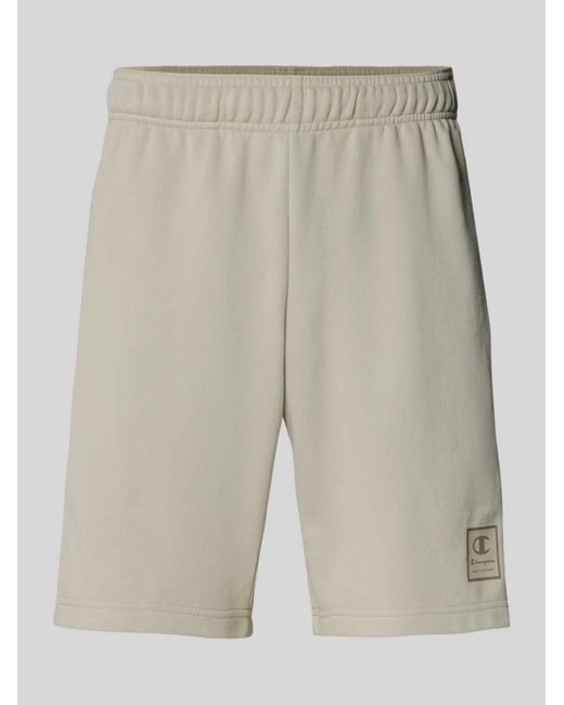 Champion Sweatshorts Met Logoprint, Model 'Tape' in het Natural voor heren