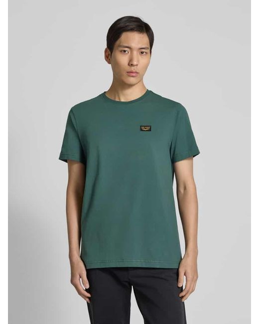 PME LEGEND T-Shirt mit Label-Patch in Green für Herren