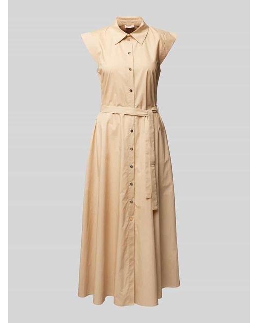Liu Jo Natural Hemdblusenkleid Mit Bindegürtel