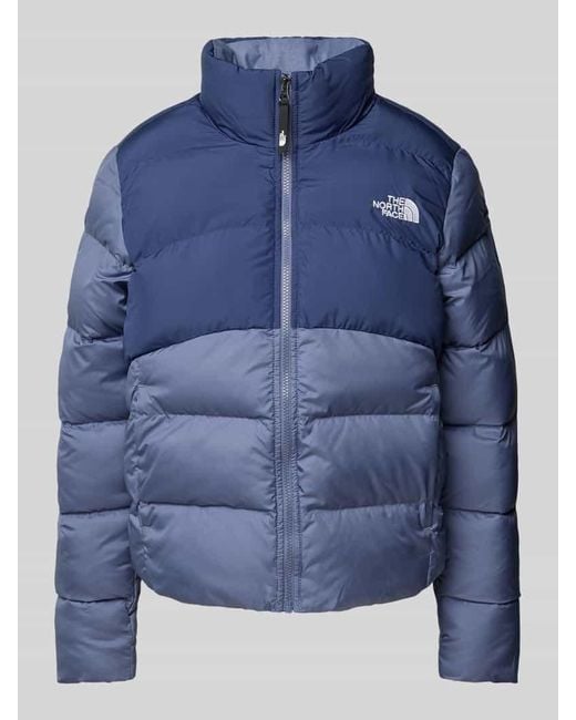 The North Face Blue Steppjacke mit Label-Detail Modell 'Saikuru'