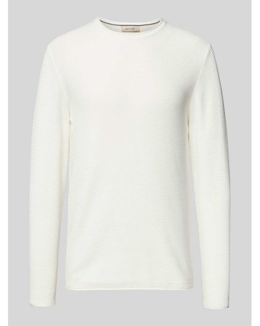 Only & Sons Gebreide Pullover Met Ronde Hals in het Natural voor heren