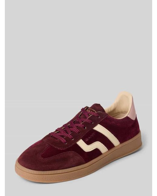 Gant Brown Sneaker aus Leder mit Schnürung Modell 'Cuzima'