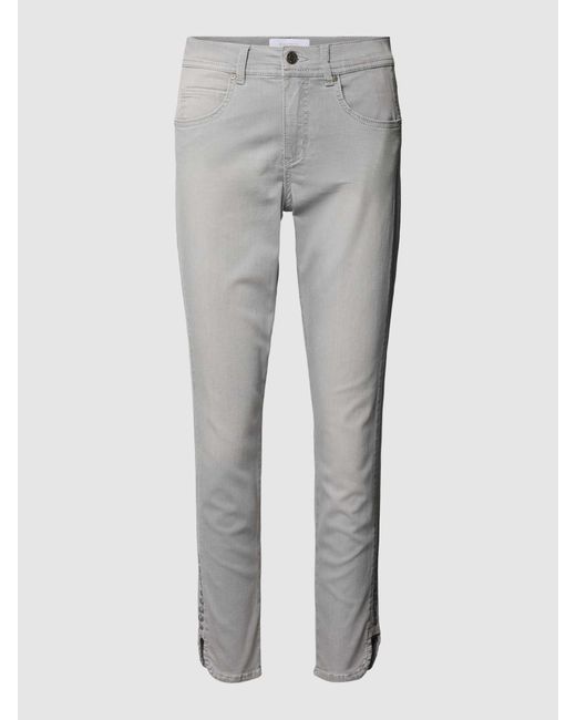 ANGELS Slim Fit Jeans mit Knopfverschluss in Gray für Herren