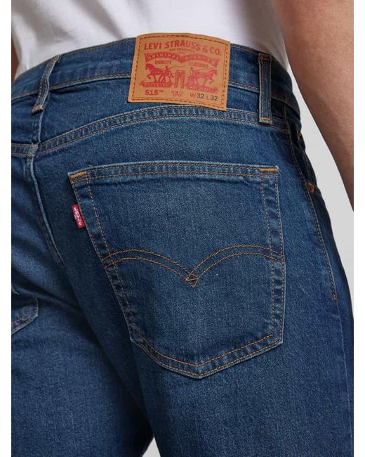 Levi's Slim Tapered Fit Jeans im 5-Pocket-Design Modell '515' in Blue für Herren