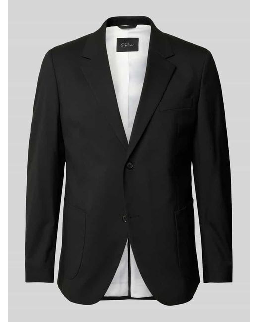 S.oliver Relaxed Fit Anzugsakko mit Viskoseanteil in Black für Herren
