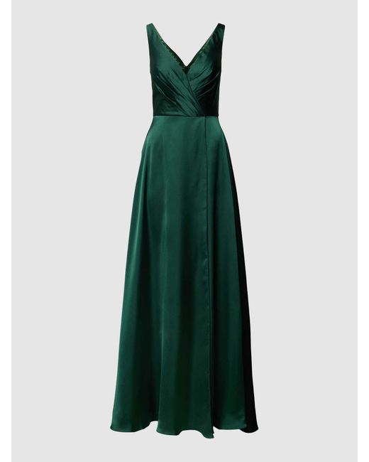 Luxuar Green Abendkleid in Wickel-Optik