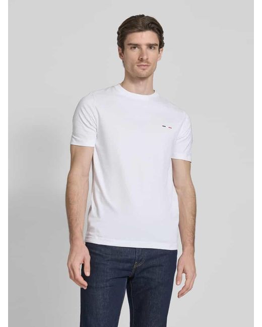 Hechter Paris T-Shirt mit Label-Print in White für Herren