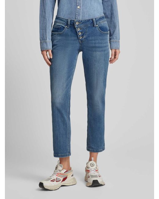 Buena Vista Regular Fit Jeans mit asymmetrischer Knopfleiste Modell 'Malibu' in Blue für Herren