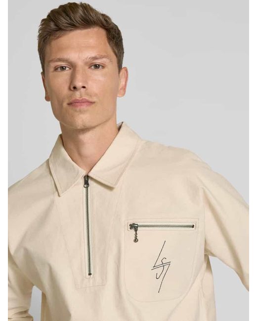 Deus Ex Machina Sweatshirt Mit Kurzem Reißverschluss Modell 'Specter' in Natural für Herren