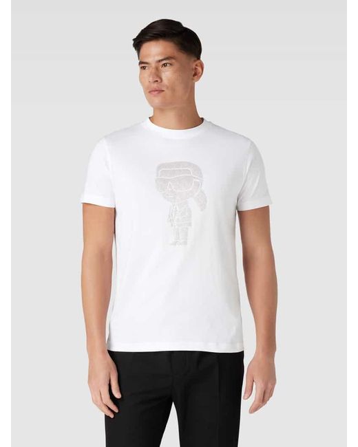 Karl Lagerfeld T-Shirt mit Label-Detail in White für Herren