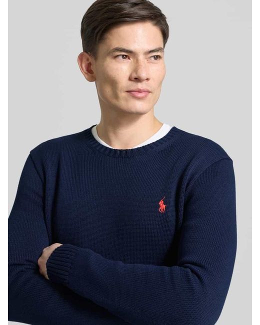 Polo Ralph Lauren Strickpullover mit gerippten Abschlüssen in Blue für Herren