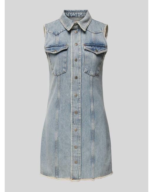 ONLY Jeansjurk Met Klepzakken in het Blauw Lyst NL