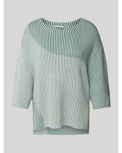Tom Tailor Oversized Gebreide Pullover Met 1/2-Mouwen in het Green