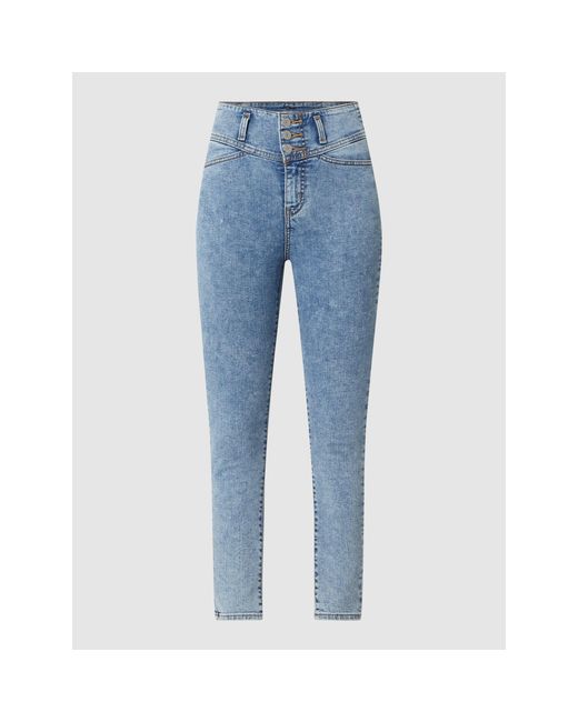 Levi's Blue Super Skinny Fit Extra High Rise Jeans Modell 'Mile High' - x GNTM