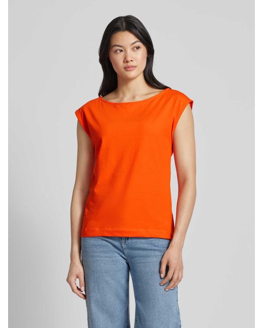 Esprit Orange T-Shirt mit Kappärmeln