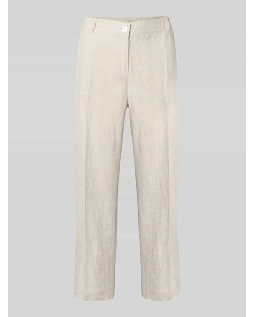 M·a·c Natural Straight Leg Leinenhose in verkürzter Passform Modell 'Nora'