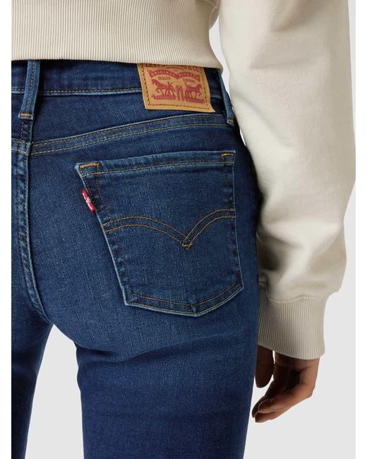 Levi's Blue Super Skinny Fit Jeans im 5-Pocket-Design