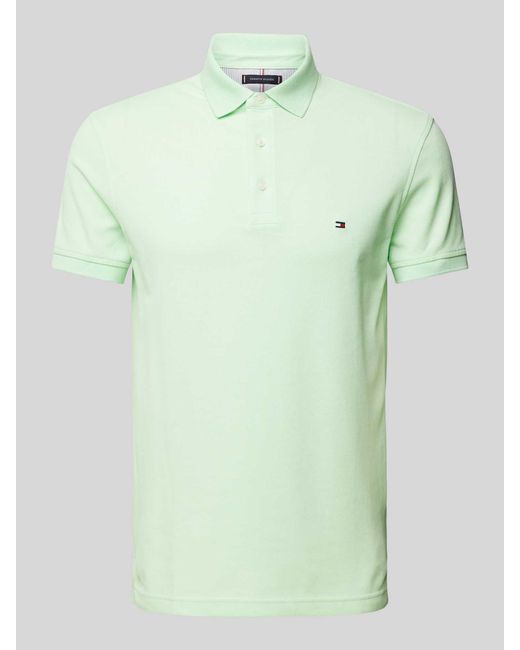 Tommy Hilfiger Poloshirt Met Labelstitching in het Green voor heren
