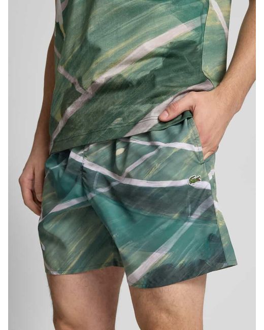 Lacoste Regular Fit Shorts mit Label-Badge in Green für Herren