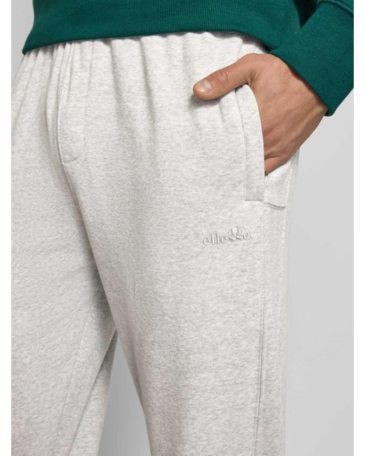 Ellesse Regular Fit Sweatpants Met Steekzakken, Model 'Orvinio' in het White voor heren