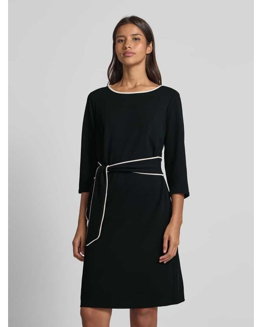 Betty Barclay Black Knielanges Kleid mit Bindegürtel
