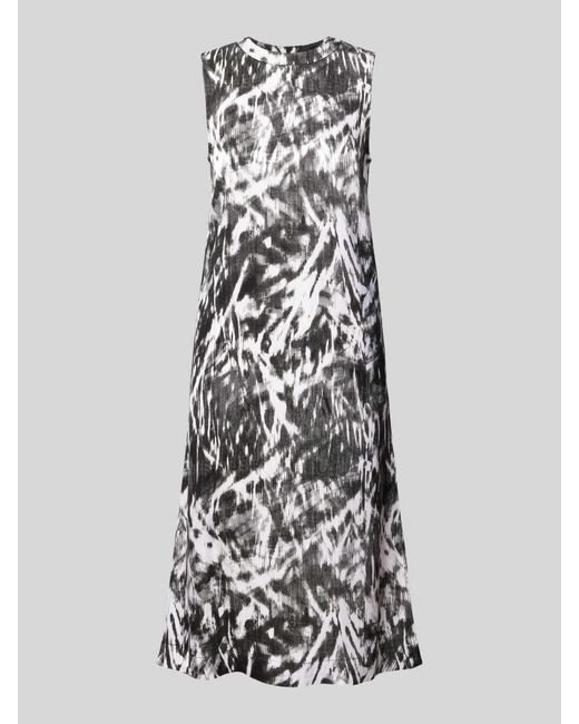 Esprit Midi-jurk Met Ronde Hals in het White