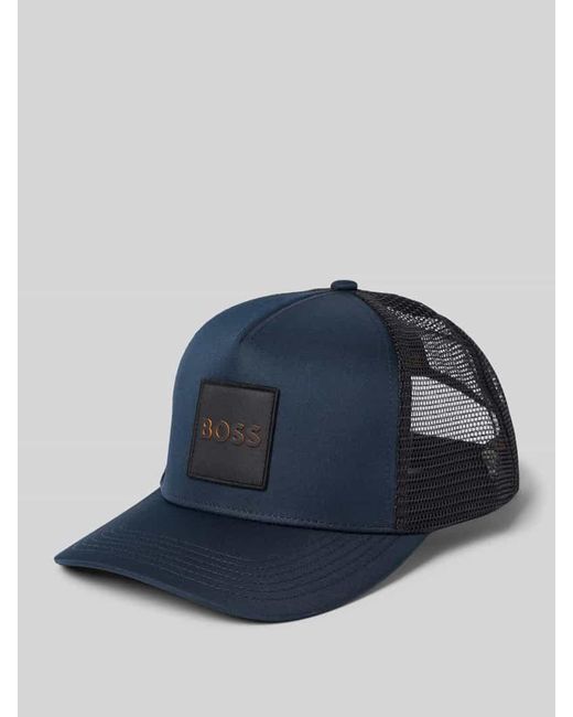 Boss Cap mit Label-Patch in Blue für Herren