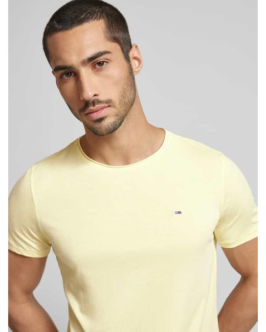 Tommy Hilfiger Slim Fit T-Shirt mit Rundhalsausschnitt in Yellow für Herren