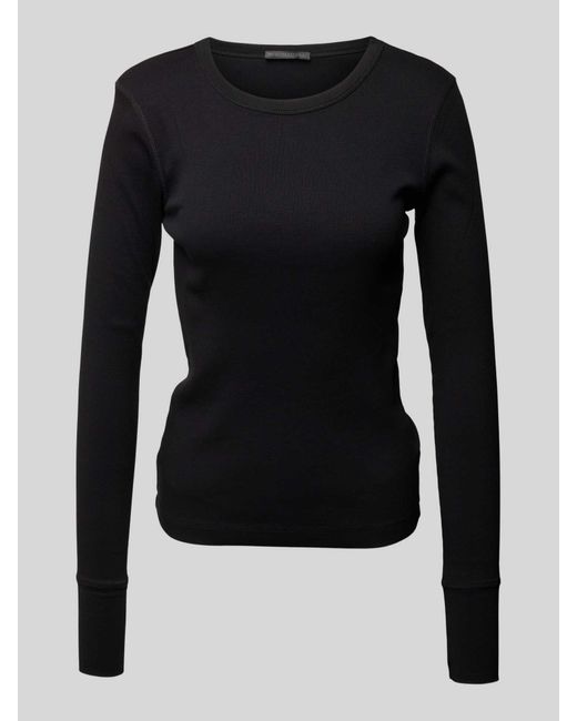 Drykorn Shirt Met Lange Mouwen En Ronde Hals, Model 'Nurit' in het Blue