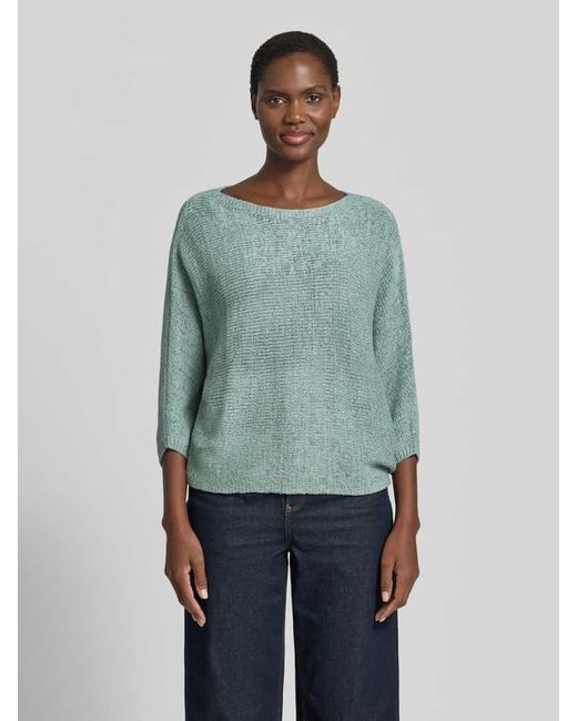 Zero Green Strickpullover mit 3/4-Arm