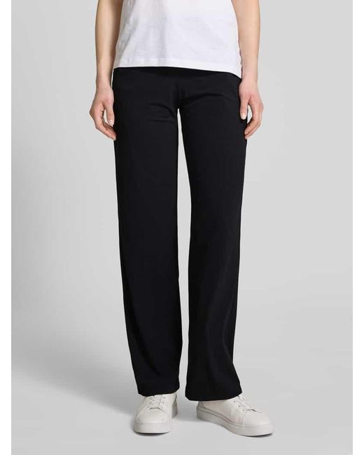 RAFFAELLO ROSSI Blue Straight Fit Stoffhose mit Strukturmuster Modell 'CANDICE'