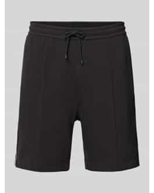 Boss Regular Fit Sweatshorts Van Katoenmix Model 'Jt_Join Headlo' in het Black voor heren