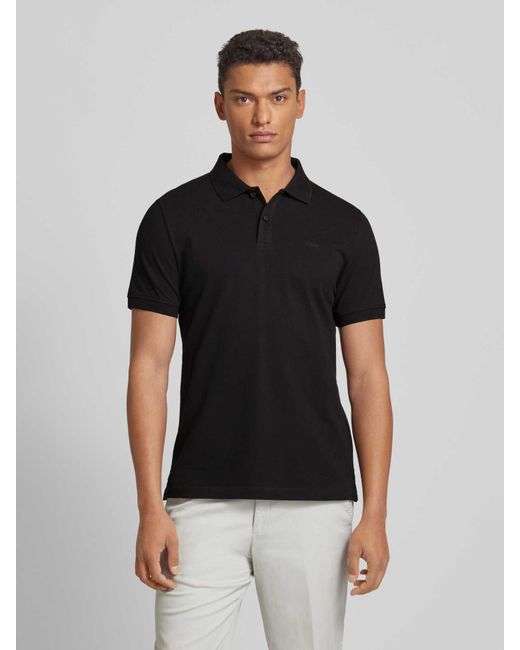 S.oliver Poloshirt mit Label-Detail in Black für Herren